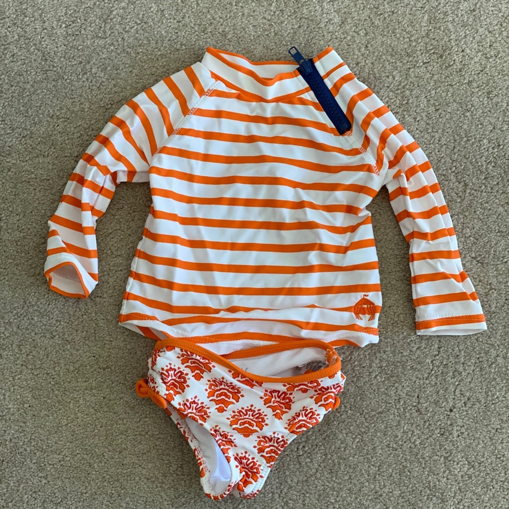 Cabana Life 6-12 mo Rashguard swim set